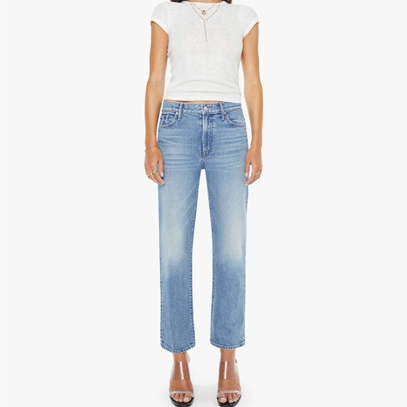 MOTHER Denim Blue Ankle Crop Jeans - Picture 2 of 12